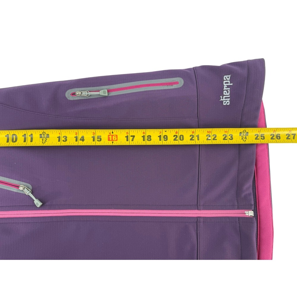 Sherpa Adventure Gear Womens Purple Softshell Jacket Full Zip Coat Size Small - Picture 7 of 8
